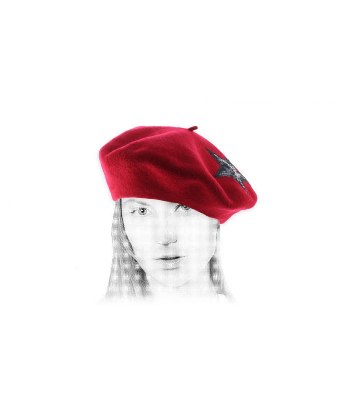 Barett Stern Paillette rot Gala hermès